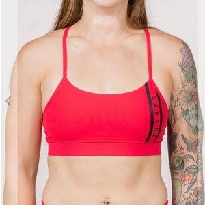 Savage barbell red sports bra never worn